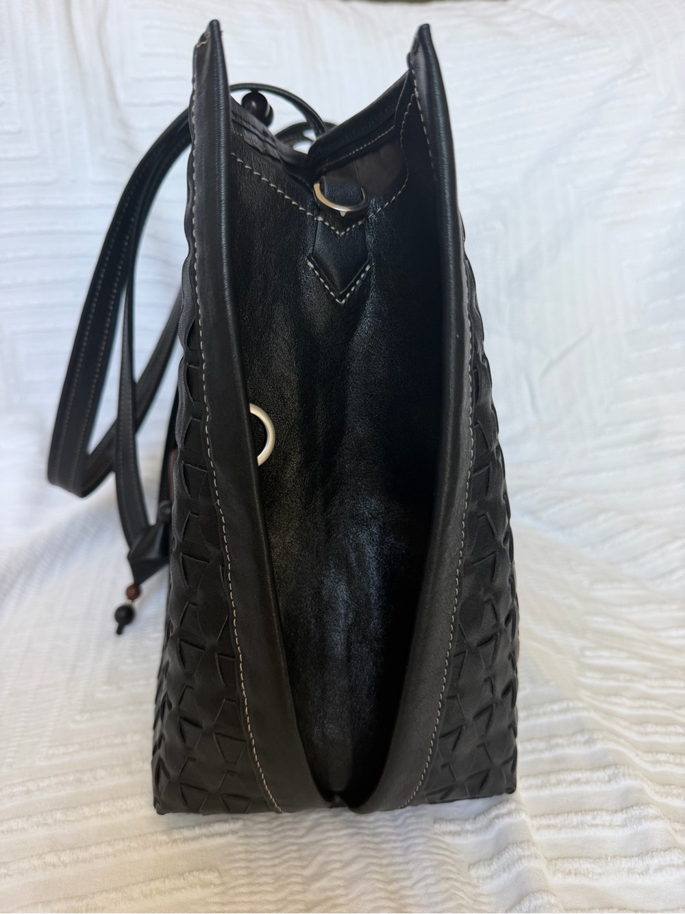 Songmont Lattice Tote, Medium, Onyx - Picture 7 of 12